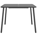 vidaXL antracitszürke acél kerti asztal 100 x 100 x 71 cm