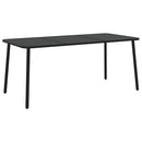 vidaXL antracitszürke acél kerti asztal 165 x 80 x 71 cm