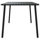 vidaXL antracitszürke acél kerti asztal 165 x 80 x 71 cm