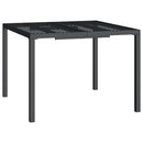 vidaXL antracitszürke acél kerti asztal 100 x 100 x 72 cm
