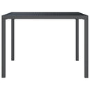 vidaXL antracitszürke acél kerti asztal 100 x 100 x 72 cm