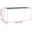 vidaXL antracitszürke acél kerti asztal 165 x 80 x 72 cm
