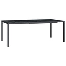 vidaXL antracitszürke acél kerti asztal 200 x 100 x 72 cm