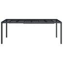 vidaXL antracitszürke acél kerti asztal 200 x 100 x 72 cm