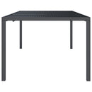 vidaXL antracitszürke acél kerti asztal 200 x 100 x 72 cm