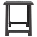 vidaXL antracitszürke fa hatású PP kempingasztal 79x56x64 cm