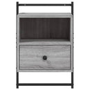 vidaXL 2 db szürke sonoma szerelt fa fali éjjeliszekrény 40x30x61 cm