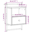 vidaXL 2 db szürke sonoma szerelt fa fali éjjeliszekrény 40x30x61 cm