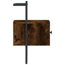 vidaXL 2 db füstös tölgy szerelt fa fali éjjeliszekrény 35x30x51 cm