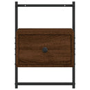 vidaXL 2 db barna tölgy szerelt fa fali éjjeliszekrény 35 x 30 x 51 cm