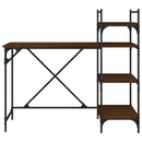 vidaXL barna tölgyszínű számítógépasztal polcokkal 120x47x109 cm