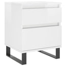 vidaXL 2 db magasfényű fehér szerelt fa éjjeliszekrény 40x35x50 cm
