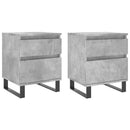 vidaXL 2 db betonszürke szerelt fa éjjeliszekrény 40 x 35 x 50 cm