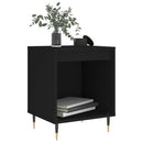vidaXL 2 db fekete szerelt fa éjjeliszekrény 40 x 35 x 50 cm