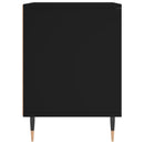 vidaXL 2 db fekete szerelt fa éjjeliszekrény 40 x 35 x 50 cm