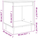 vidaXL 2 db fekete szerelt fa éjjeliszekrény 40 x 35 x 50 cm