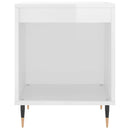 vidaXL 2 db magasfényű fehér szerelt fa éjjeliszekrény 40x35x50 cm