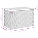 vidaXL 2 db fekete polyrattan és tömör fa kerti kisasztal 55x34x37 cm