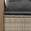 vidaXL 2 személyes szürke polyrattan kerti kanapé párnával