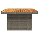 vidaXL szürke polyrattan és akácfa kerti asztal 80 x 80 x 71 cm