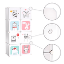 Gyerek moduláris szekrény, szürke/gyerek minta, ATREY