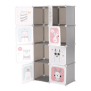 Gyerek moduláris szekrény, szürke/gyerek minta, ATREY