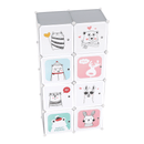 Gyerek moduláris szekrény, szürke/gyerek minta, ATREY