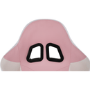 Irodai/gamer szék RGB LED világítással, rózsaszín/fehér, JOVELA