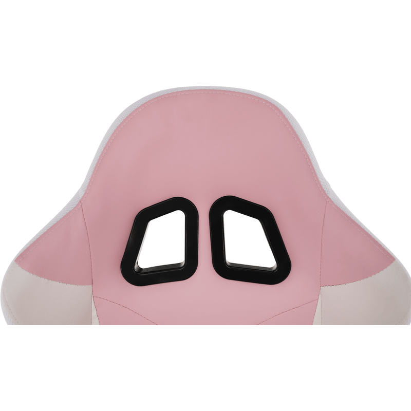 Irodai/gamer szék RGB LED világítással, rózsaszín/fehér, JOVELA