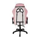 Irodai/gamer szék RGB LED világítással, rózsaszín/fehér, JOVELA