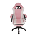 Irodai/gamer szék RGB LED világítással, rózsaszín/fehér, JOVELA