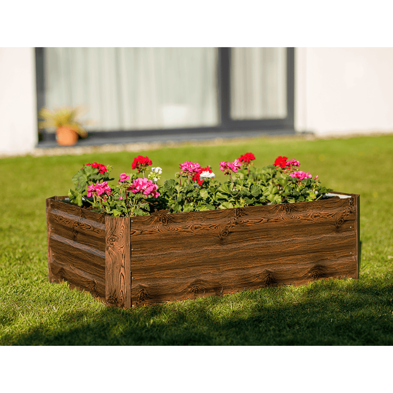 Magasított virágágy, barna, acél, NONKY TYP 5