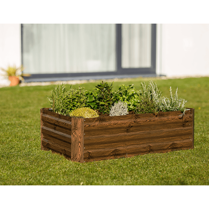 Magasított virágágy, barna, acél, NONKY TYP 4