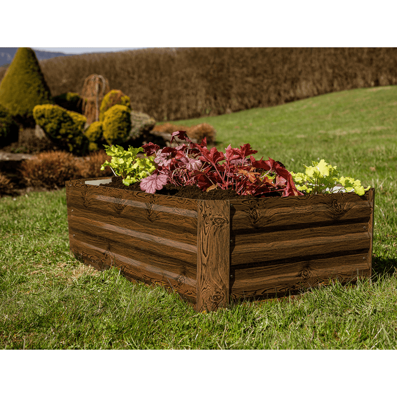 Magasított virágágy, barna, acél, NONKY TYP 5