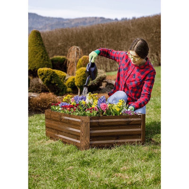 Magasított virágágy, barna, acél, NONKY TYP 5