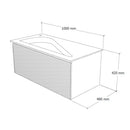 TMP TROYA100 fali fürdőszobabútor - Akrivit öntött műmárvány mosdóval - 100 x 48,5 cm