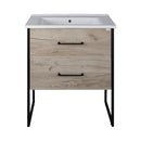 TMP IRON 75 álló fürdőszobabútor - Lava porcelán mosdóval - 76 x 46 cm
