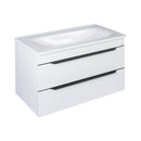 TMP VOX 100 FEHÉR fali fürdőszobabútor - öntött műmárvány mosdóval - 100 cm