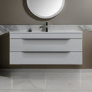 TMP VOX 100 FEHÉR fali fürdőszobabútor - öntött műmárvány mosdóval - 100 cm