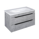 TMP VOX 100 SZÜRKE fali fürdőszobabútor - öntött műmárvány mosdóval - 100 cm