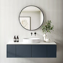 TMP IRON fürdőszobai tükör - FEKETE keret - kerek - 90 cm