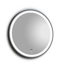 TMP IRON fürdőszoba tükör - FEKETE keret - kerek - LED világítással - érintésmentes kapcsoló - 90 cm