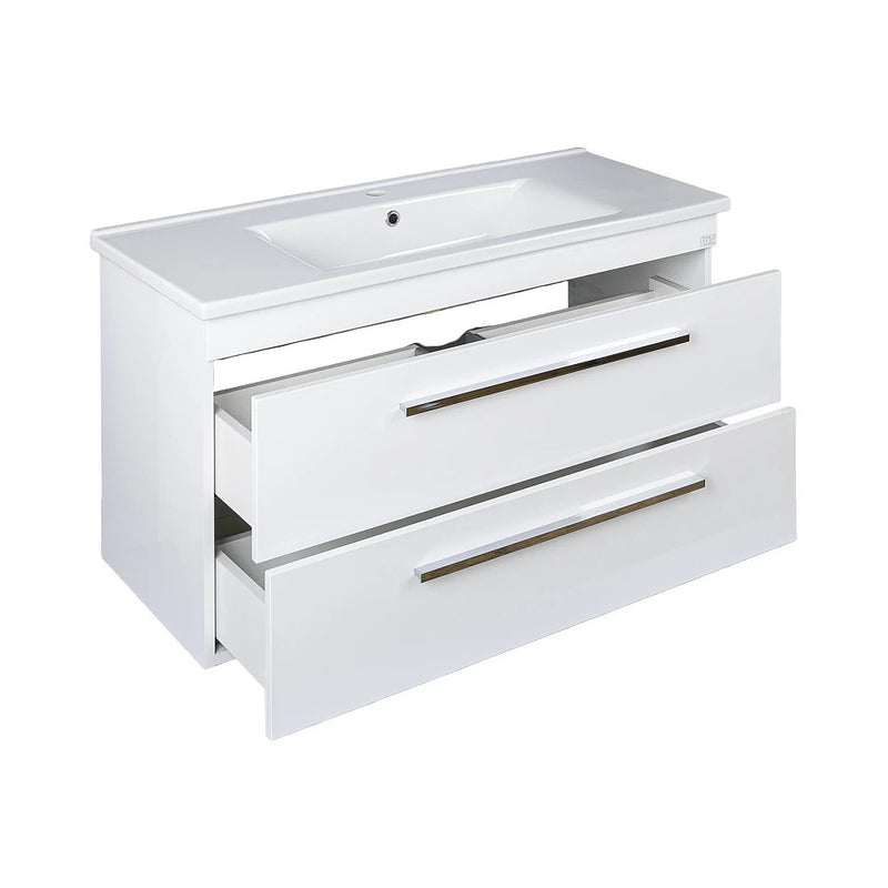 TMP VIVA 100 fali fürdőszobabútor - Sanovit SOFT 13100 porcelán mosdóval - 100 x 45,5 cm