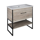 TMP IRON 85 álló fürdőszobabútor - Sanovit ATRIA 9085 porcelán mosdóval - 85 x 45,5cm