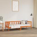 vidaXL Ágykeret fejtámlával Faggyú barna 90 x 190 cm Tömör fenyőfa
