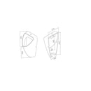 CeraStyle CITY - PISZOÁR - porcelán - FELSŐ vízbekötésű - szifonnal - 55 cm x 32 cm