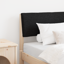 vidaXL Kárpitozott fejtámla Fekete 80 cm Tömör fenyőfa