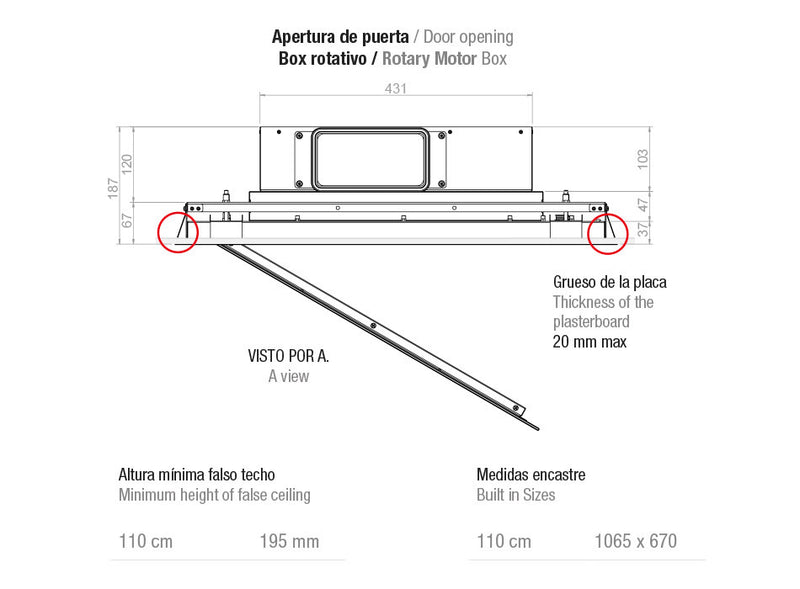 Pando E-217/110X70 fehér üveg ECO PLUS páraelszívó