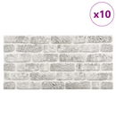 vidaXL Fali panelek 10 pcs Világosszürke 100 x 50 cm EPS Hab