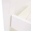 Ágy pótággyal, tűnyalábos fenyőfa, fehér, 90x200, GLAMIS